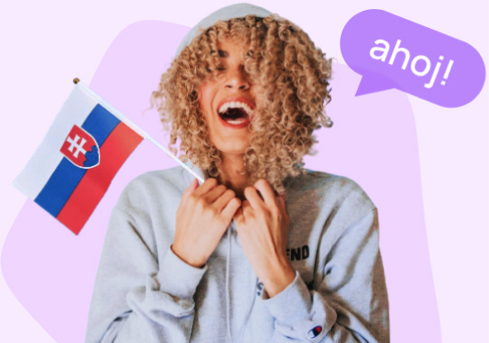 Девушка со словацким флагом